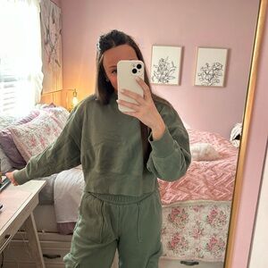Fashion Nova Olive Green Sweatshirt